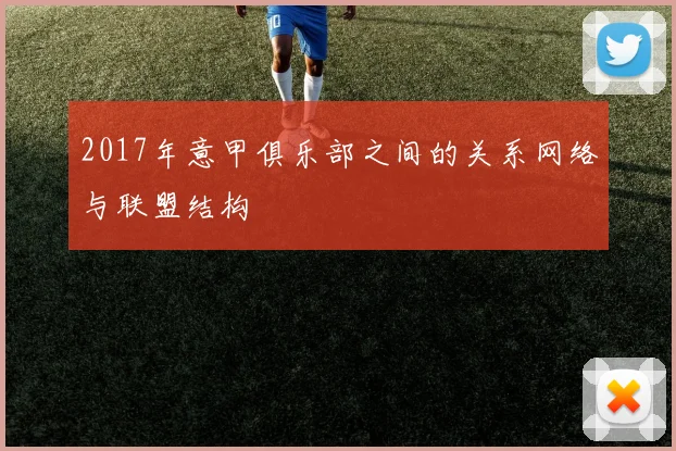 2017年意甲俱乐部之间的关系网络与联盟结构